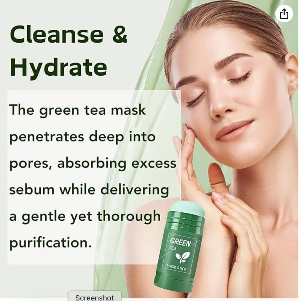 NEW 2 Sticks Green Tea Mask Sticks Sealed Oil Control 1.42oz X2 Total almost 3oz